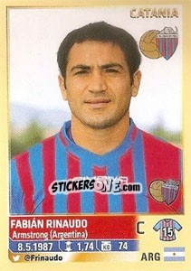 Figurina Fabian Rinaudo (Catania) - Calciatori 2013-2014 - Panini