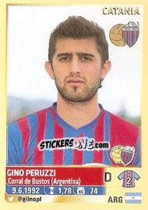 Sticker Gino Peruzzi (Catania) - Calciatori 2013-2014 - Panini