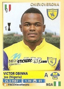 Sticker Victor Obinna (Chievoverona) - Calciatori 2013-2014 - Panini