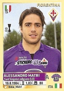 Sticker Alessandro Matri (Fiorentina) - Calciatori 2013-2014 n. A30 - Panini