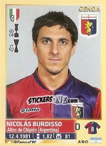 Figurina Nicolas Burdisso (Genoa) - Calciatori 2013-2014 - Panini