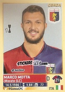 Sticker Marco Motta (Genoa) - Calciatori 2013-2014 n. A32 - Panini