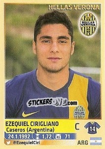Figurina Ezequiel Cirigliano (Hellas Verona) - Calciatori 2013-2014 - Panini
