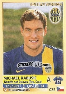 Sticker Michael Rabusic (Hellas Verona) - Calciatori 2013-2014 n. A40 - Panini