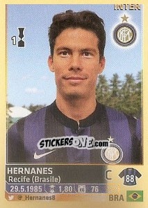 Cromo Hernanes (Inter) - Calciatori 2013-2014 - Panini