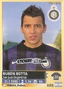 Sticker Ruben Botta (Inter) - Calciatori 2013-2014 - Panini