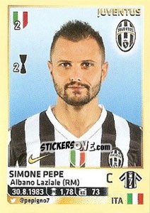 Figurina Simone Pepe (Juventus) - Calciatori 2013-2014 - Panini