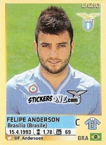 Sticker Felipe Anderson (Lazio) - Calciatori 2013-2014 n. A54 - Panini