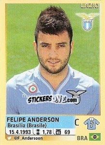 Cromo Felipe Anderson (Lazio) - Calciatori 2013-2014 - Panini