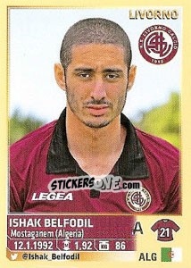 Cromo Ishak Belfodil (Livorno) - Calciatori 2013-2014 - Panini