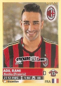 Sticker Adil Rami (Milan) - Calciatori 2013-2014 n. A62 - Panini