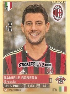 Figurina Daniele Bonera (Milan) - Calciatori 2013-2014 - Panini