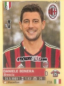 Sticker Daniele Bonera (Milan) - Calciatori 2013-2014 n. A63 - Panini