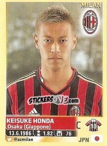 Cromo Keisuke Honda (Milan) - Calciatori 2013-2014 - Panini