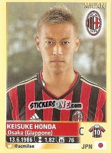 Sticker Keisuke Honda (Milan) - Calciatori 2013-2014 n. A64 - Panini