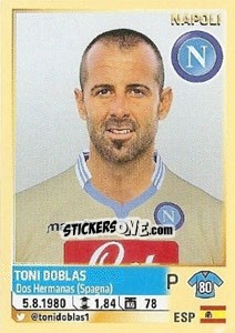 Sticker Toni Doblas (Napoli) - Calciatori 2013-2014 - Panini