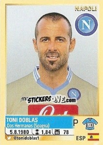Figurina Toni Doblas (Napoli) - Calciatori 2013-2014 n. A66 - Panini