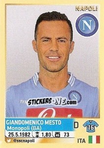 Sticker Giandomenico Mesto (Napoli) - Calciatori 2013-2014 n. A68 - Panini