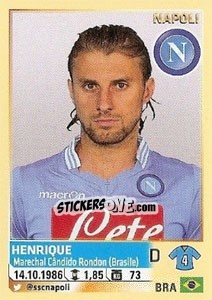 Figurina Henrique (Napoli) - Calciatori 2013-2014 - Panini