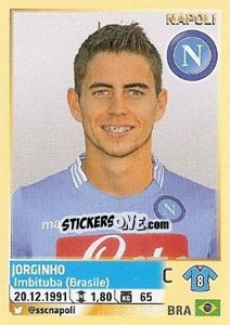 Sticker Jorginho (Napoli) - Calciatori 2013-2014 n. A70 - Panini