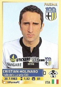 Sticker Cristian Molinaro (Parma) - Calciatori 2013-2014 n. A71 - Panini