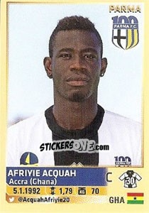 Cromo Afriyie Acquah (Parma) - Calciatori 2013-2014 - Panini