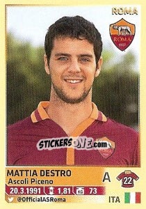 Sticker Mattia Destro (Roma) - Calciatori 2013-2014 n. A80 - Panini