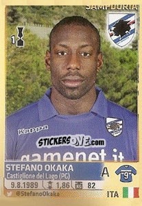 Cromo Stefano Okaka (Sampdoria) - Calciatori 2013-2014 - Panini