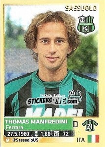 Cromo Thomas Manfredini (Sassuolo) - Calciatori 2013-2014 - Panini