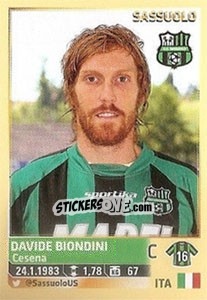Cromo Davide Biondini (Sassuolo) - Calciatori 2013-2014 n. A88 - Panini