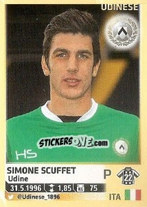Sticker Simone Scuffet (Udinese) - Calciatori 2013-2014 n. A96 - Panini