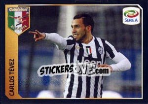 Sticker L'Uomo Dell'Anno - Carlos Tévez - Calciatori 2013-2014 n. V9 - Panini