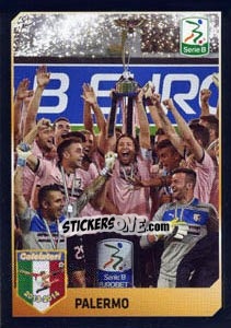 Sticker Prima Classificata Serie B - Palermo - Calciatori 2013-2014 - Panini