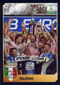 Sticker Prima Classificata Serie B - Palermo - Calciatori 2013-2014 n. V14 - Panini
