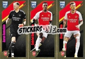 Sticker Aaron Ramsdale / Gabriel Magalhães / Ben White - FIFA 365 2024
 - Panini