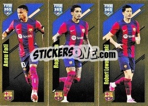 Sticker Ansu Fati / Raphinha / Robert Lewandowski - FIFA 365 2024
 n. 161 - Panini