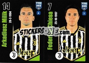 Sticker Arkadiusz Milik / Federico Chiesa - FIFA 365 2024
 - Panini