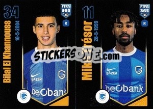 Sticker Bilal El Khannouss / Mike Trésor Ndayishimiye - FIFA 365 2024
 - Panini