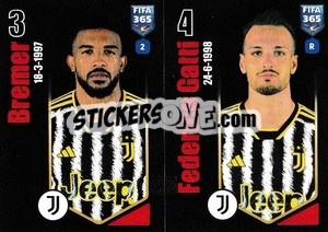 Sticker Bremer / Federico Gatti - FIFA 365 2024
 n. 313 - Panini