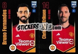 Sticker Bruno Fernandes / Christian Eriksen - FIFA 365 2024
 n. 111 - Panini