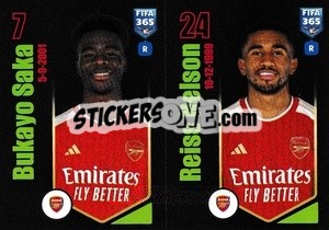Sticker Bukayo Saka / Reiss Nelson - FIFA 365 2024
 - Panini