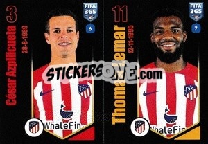 Sticker César Azpilicueta / Thomas Lemar - FIFA 365 2024
 n. 140 - Panini