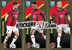 Sticker Christian Pulisic / Rafael Leão / Olivier Giroud - FIFA 365 2024
 - Panini