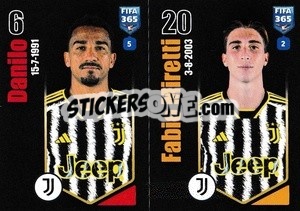 Sticker Danilo / Fabio Miretti - FIFA 365 2024
 n. 314 - Panini