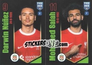 Sticker Darwin Núñez / Mohamed Salah - FIFA 365 2024
 - Panini