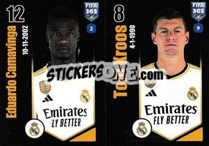 Sticker Eduardo Camavinga / Toni Kroos - FIFA 365 2024
 - Panini