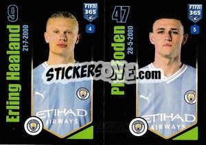 Sticker Erling Haaland / Phil Foden - FIFA 365 2024
 - Panini