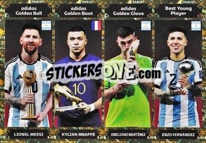 Sticker Fifa World Cup Qatar 2022 Awards (Messi/mbappè/martinez/fernandez) - FIFA 365 2024
 n. 416 - Panini