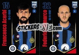 Sticker Francesco Acerbi / Federico Dimarco - FIFA 365 2024
 - Panini