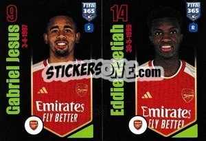 Sticker Gabriel Jesus / Eddie Nketiah - FIFA 365 2024
 n. 67 - Panini
